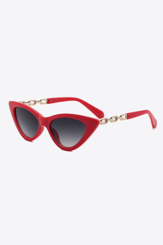 Chain Detail Cat-Eye Sunglasses