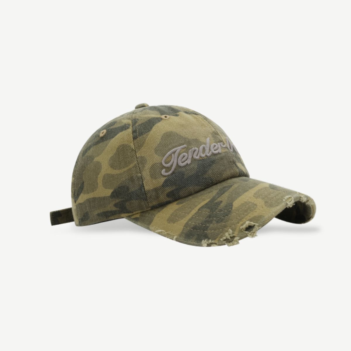 Letter Graphic Camouflage Cotton Hat