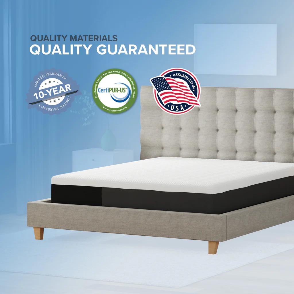 SERENITY ADJUSTABLE BASE WITH 10" COOLING GEL MATTRESS